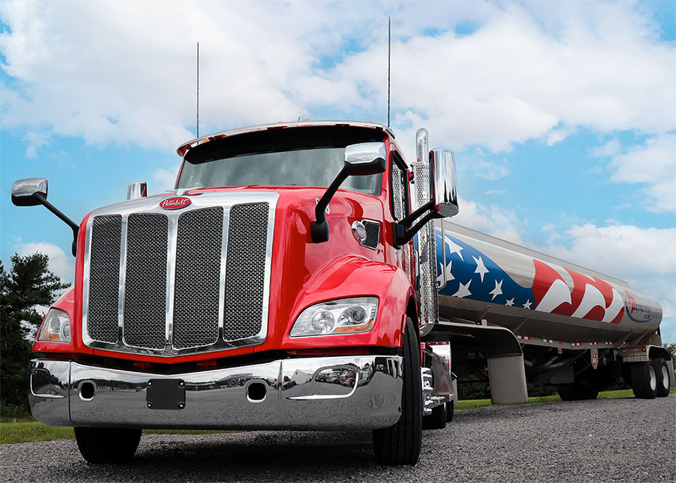 Modern Fuel Truck outside