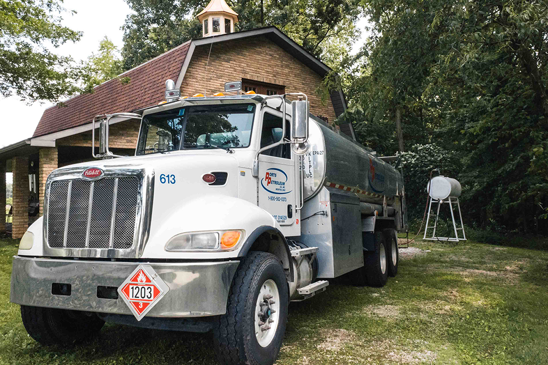 Ports Tank Wagon making a local delivery for a farm